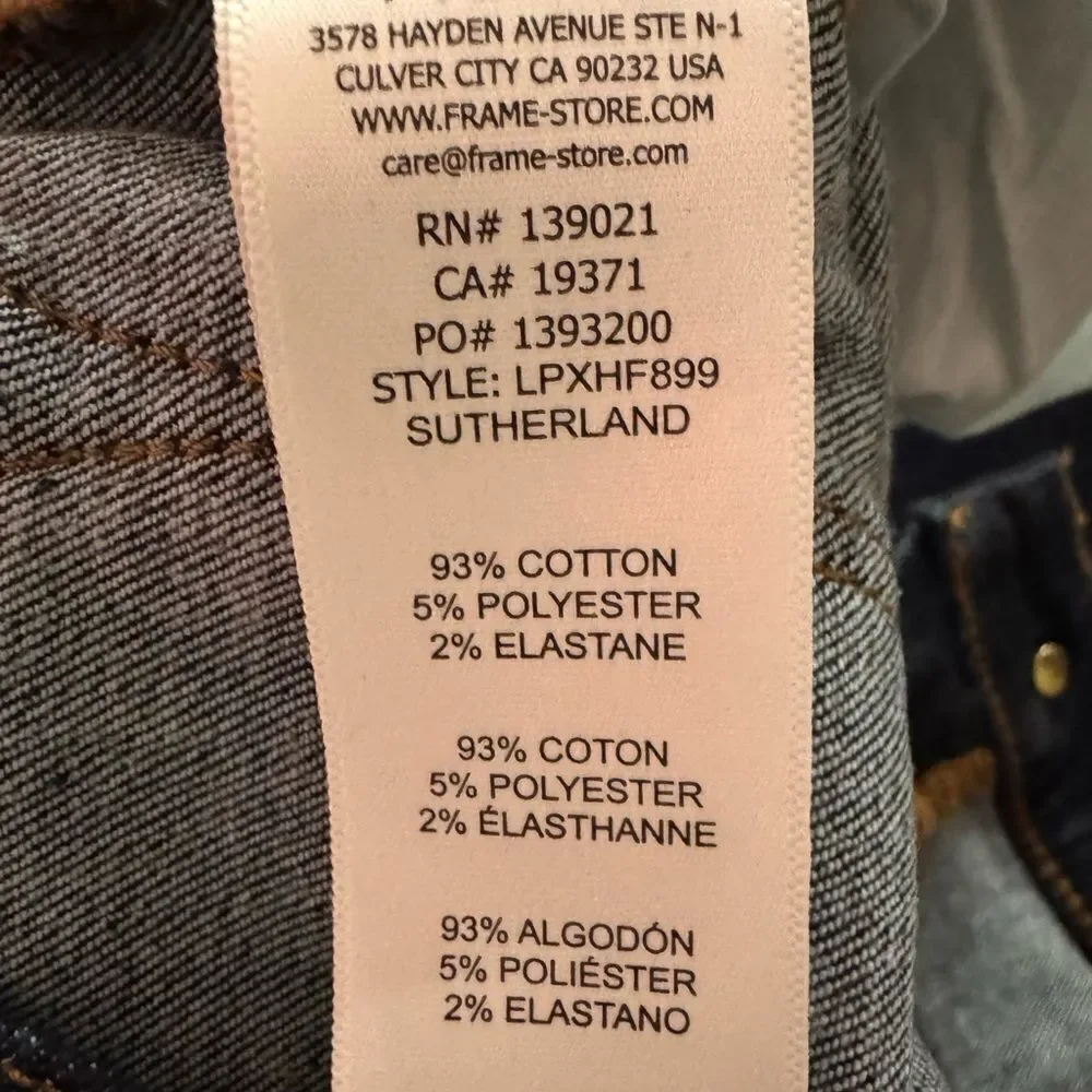 NWT FRAME Le Pixie High Flare in Indigo dark wash - Picture 12 of 14